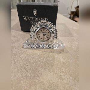 Waterford Crystal Clock with Silver Accents